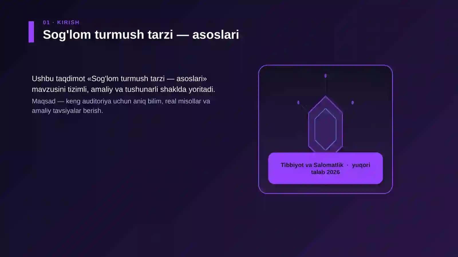 Sog'lom turmush tarzi — asoslari 3