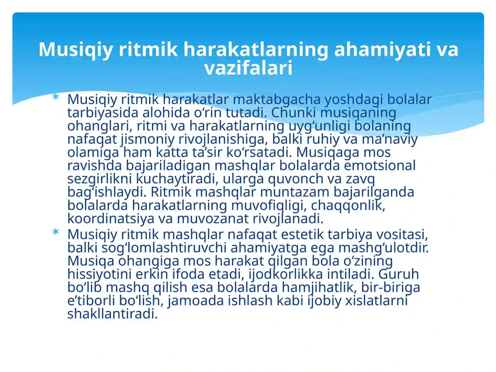 Bolalarga  musiqiy  ritmik  harakatlarni  o‘rgatish 3