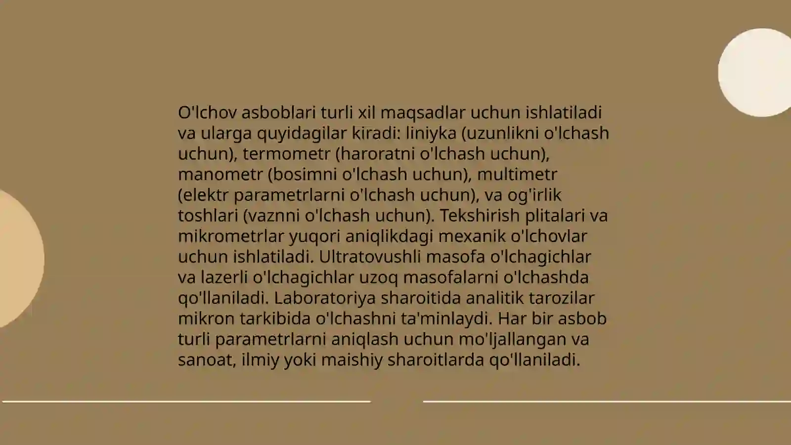 Universal o'lchov asboblari 3