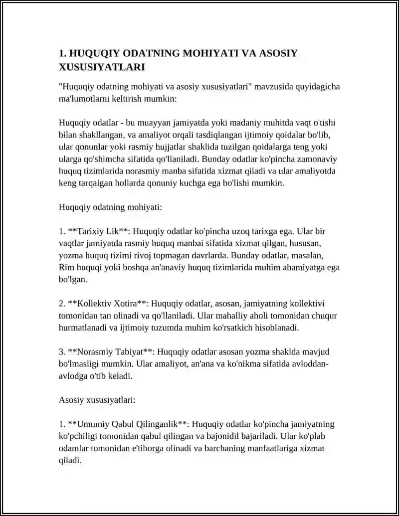 HUQUQIY ODAT VA YURIDIK PRETSEDENT 3