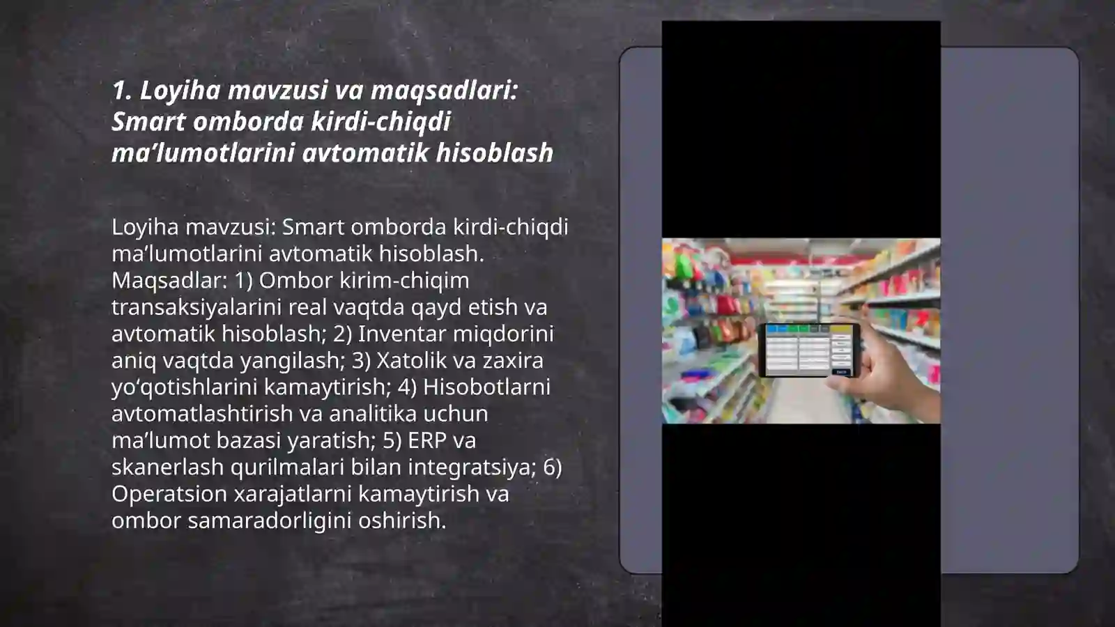 Smart ombor start up reja 3