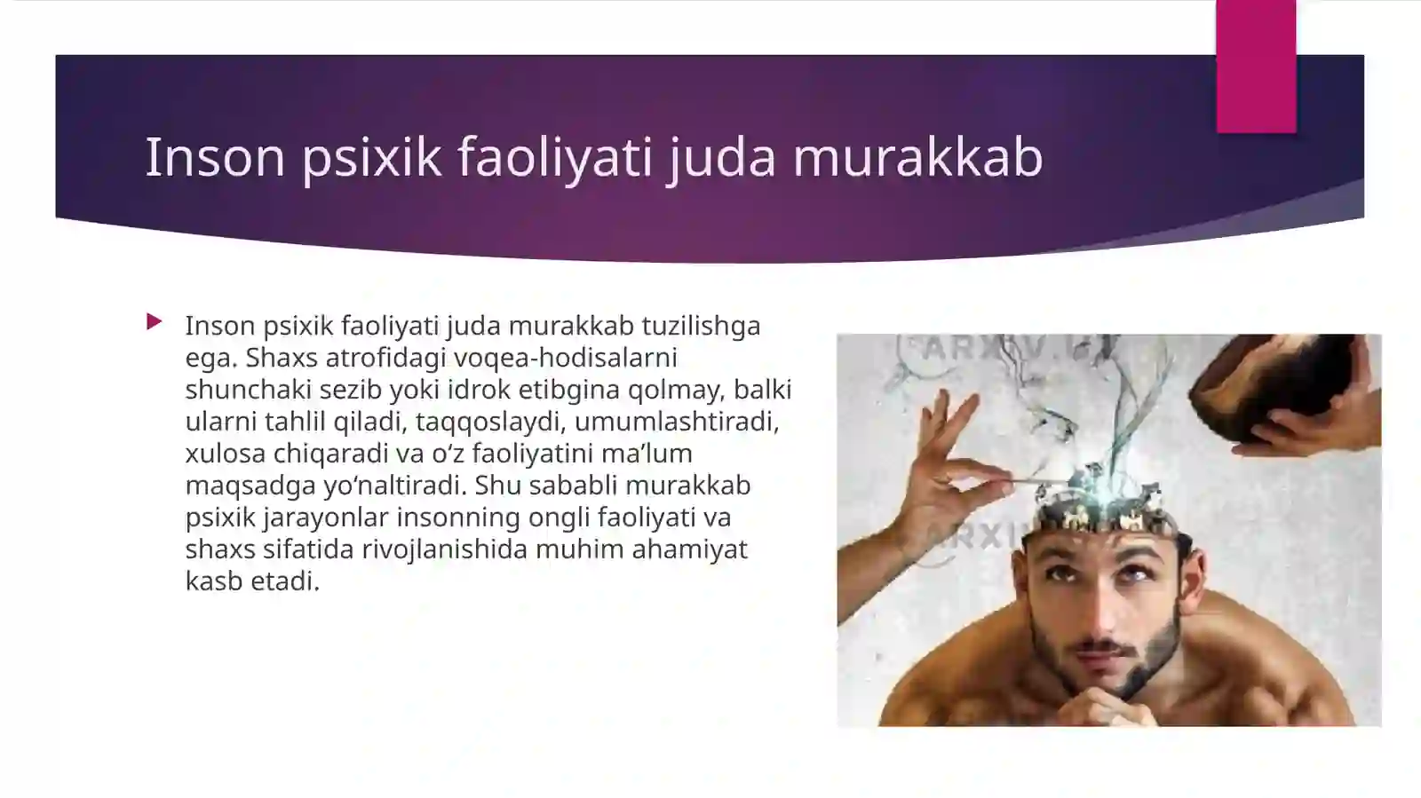 Murakkab psixik jarayonlar 3