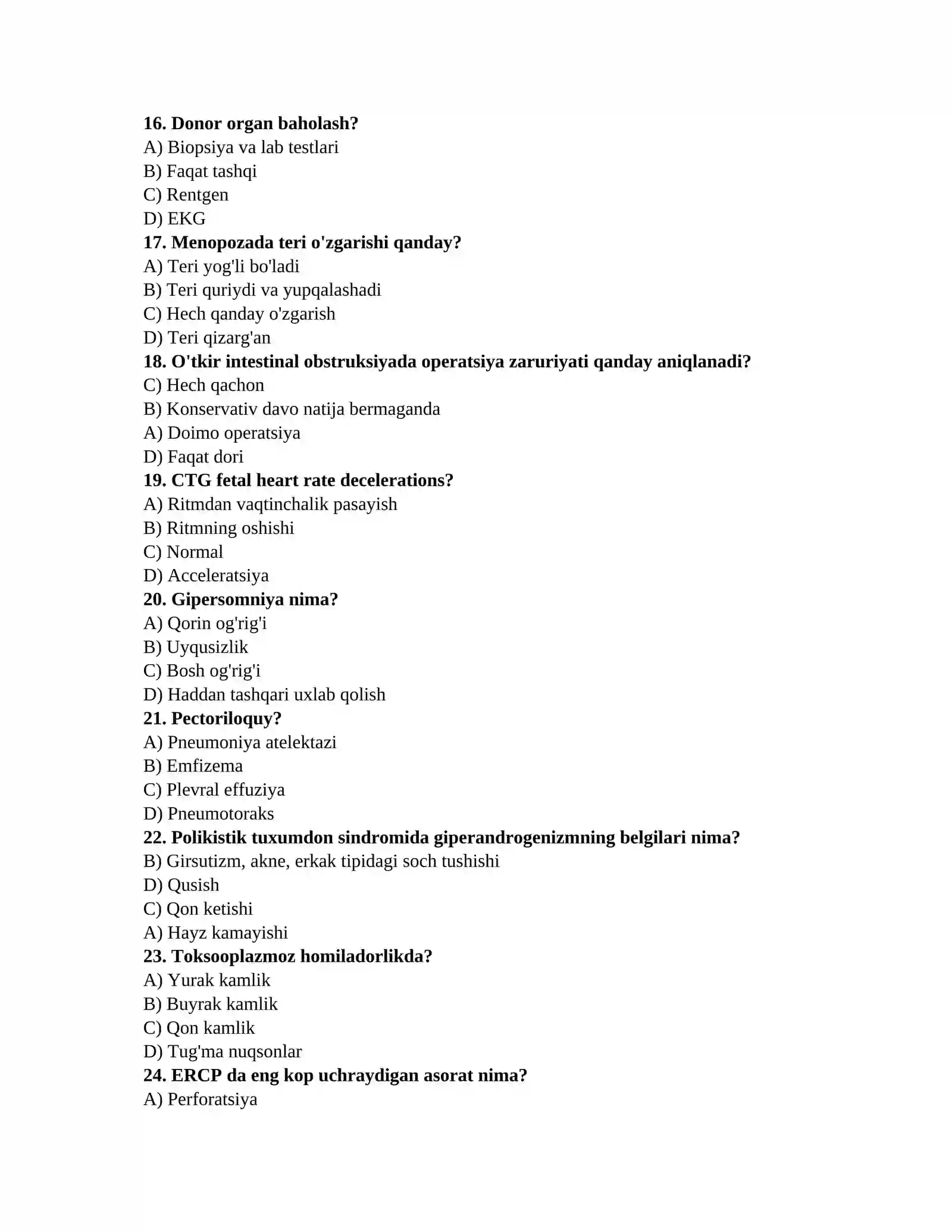 Tibbiyot testlar bazasi 3