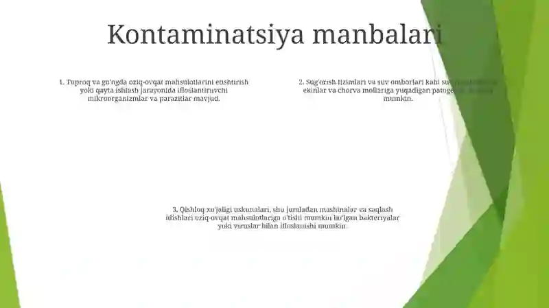 Оziq-Оvqаt Mаhsulоtlаrining Chorvachilikda Qo’Llaniladigan Moddalar Bilan Ifloslanishi 3