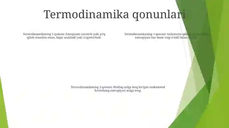 Kimyoviy Termodinamika 3