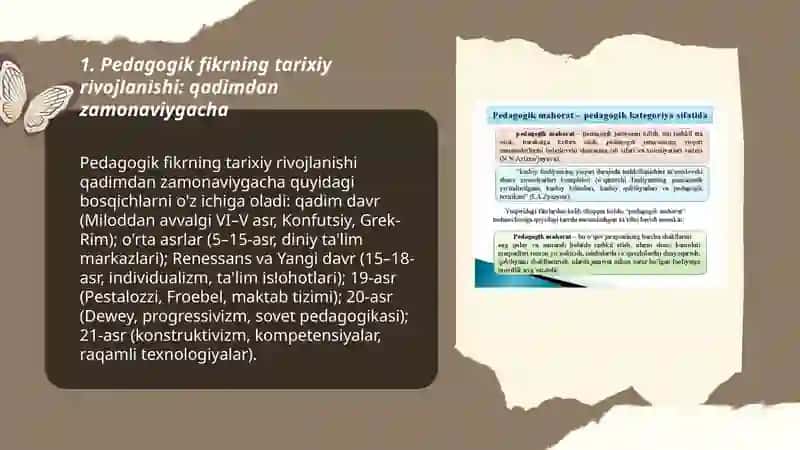 Pedagogik fikr tarixi va maktab amaliyotida o'qituvchi mahorati 3