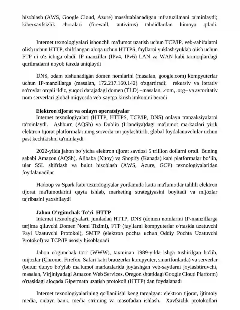 Bulutli hisoblash va xizmatlar 3