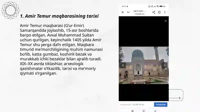 Amir Temur maqbarasi 3