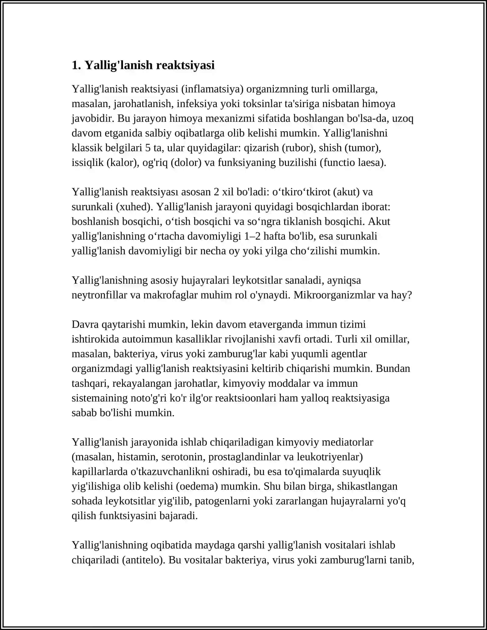 YALLIG'LANISH REAKSIYASI VAQTIDA HAJAYRALARNING ÓZARO TASIRI 3