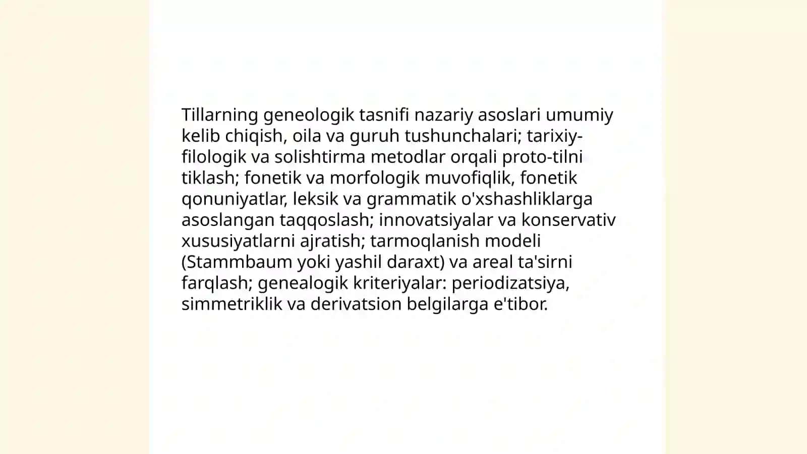 Tillarning geneologik tasnifi 3