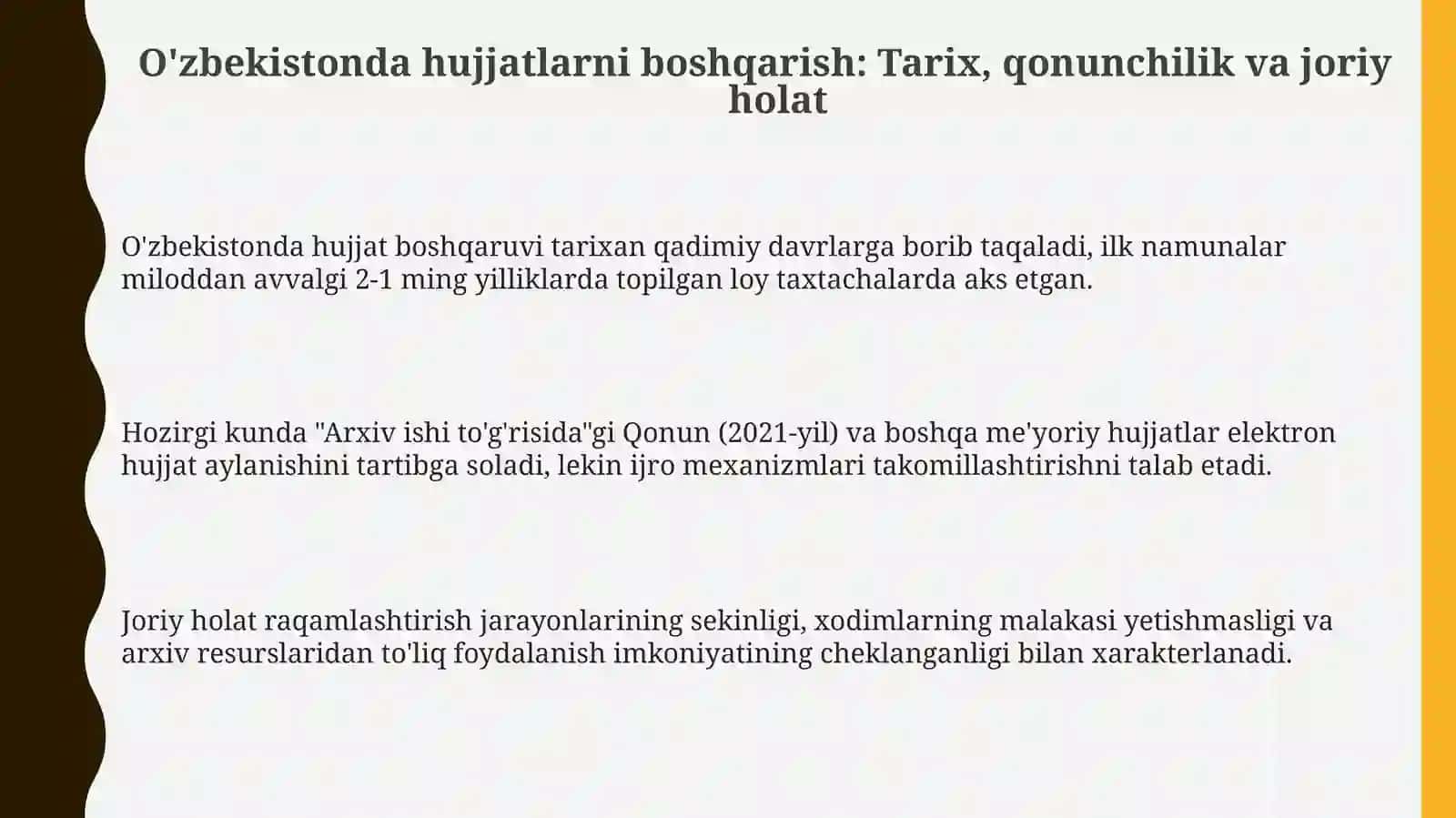 O'zbekistonda hujjatlarni boshqarish va rivojlangan davlatlar ta'lim tizimi 3