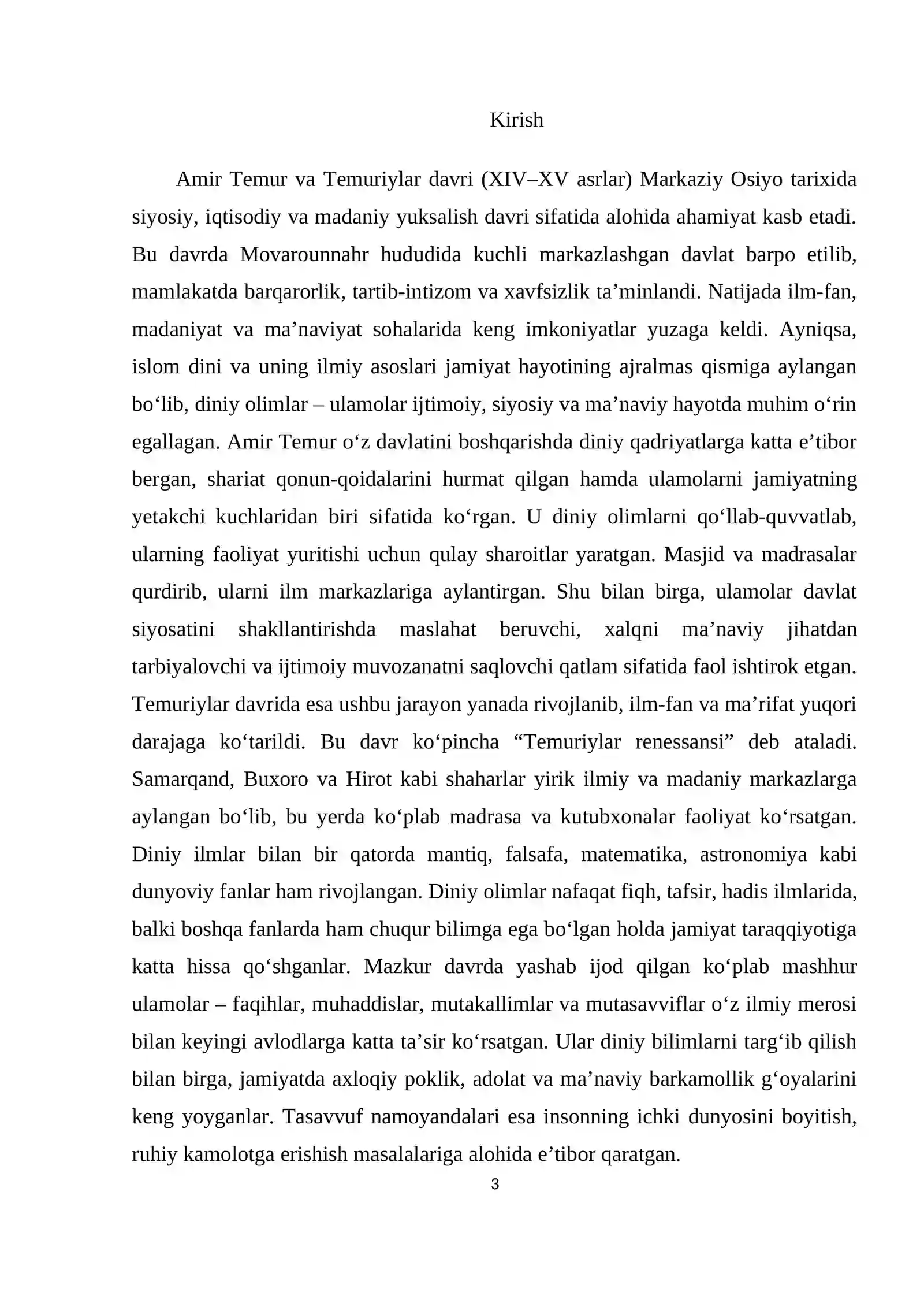 Amir Temur va Temuriylar davrida diniy olimlar 3