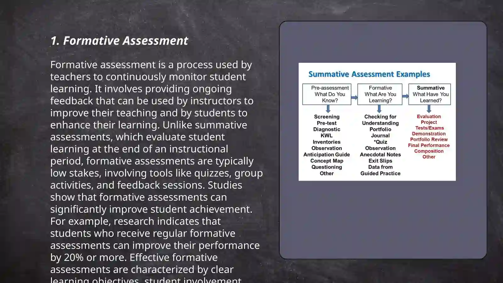 Assessment in the classroom 3