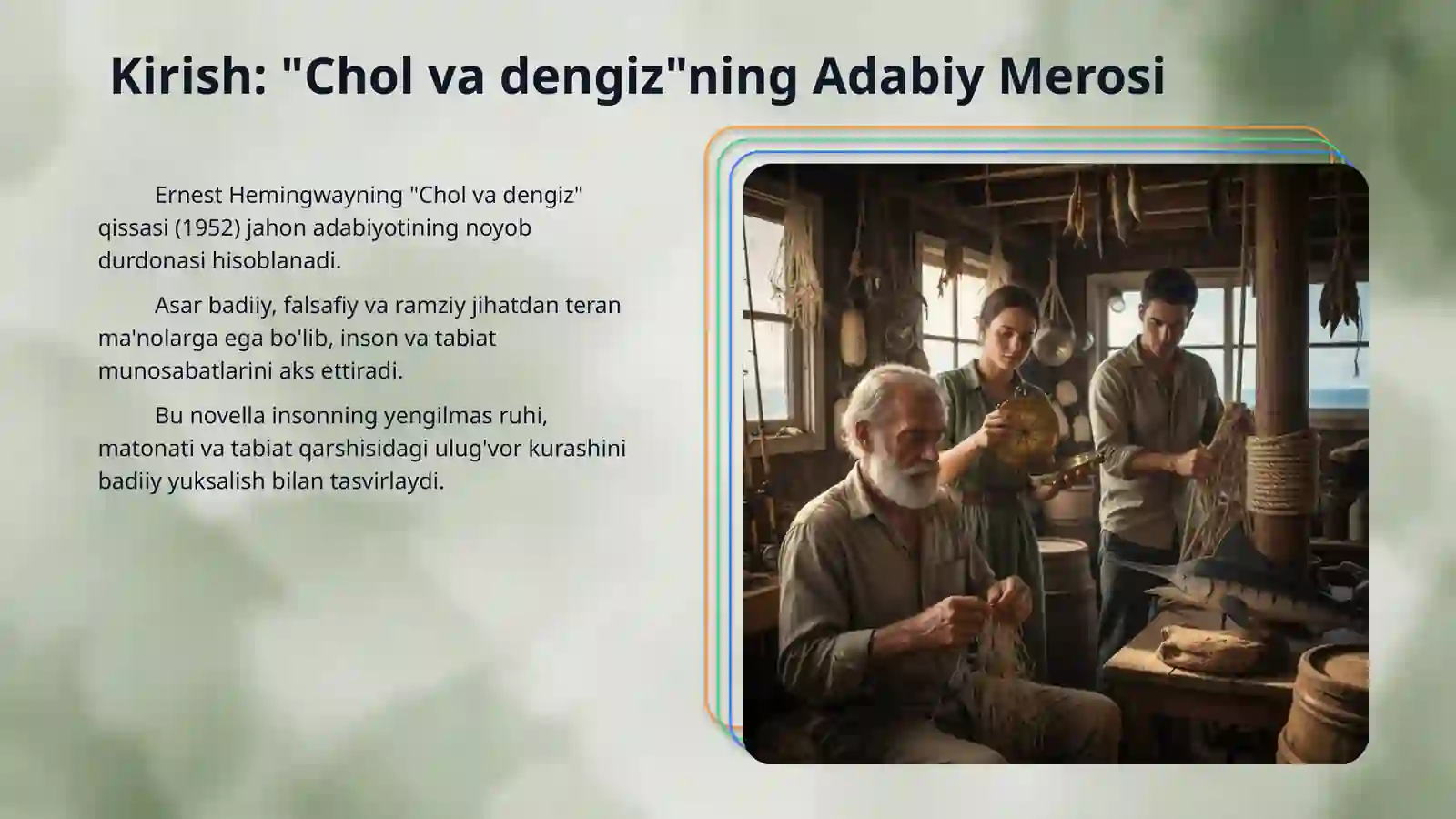 Ernest Heminguey "Chol va dengiz" 3