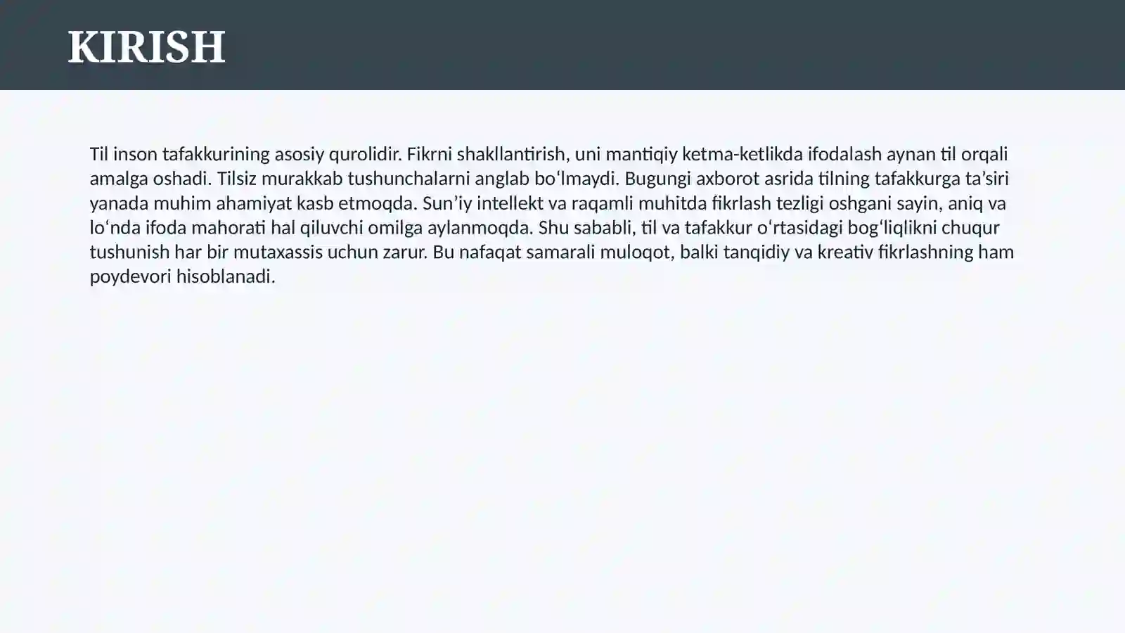 TIL VA TAFAKKUR 3