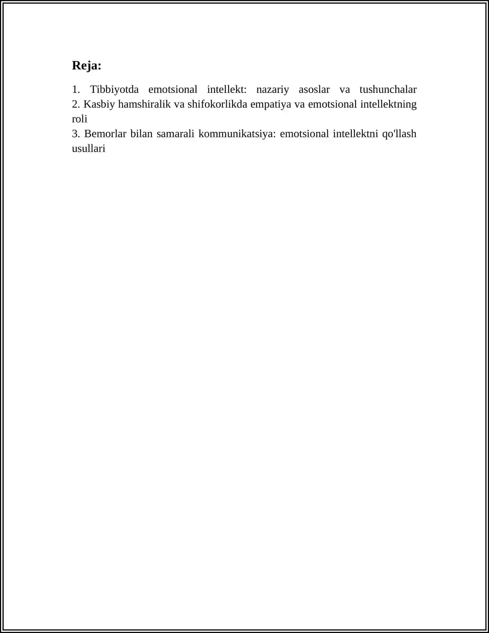 Tibbiyotda Emotsional Intellekt: Nazariy Asoslar va Tushunchalar 3