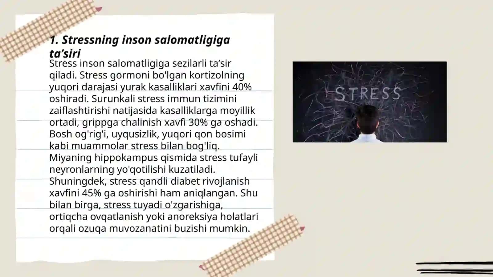 Stressning inson hayotiga ta'siri 3