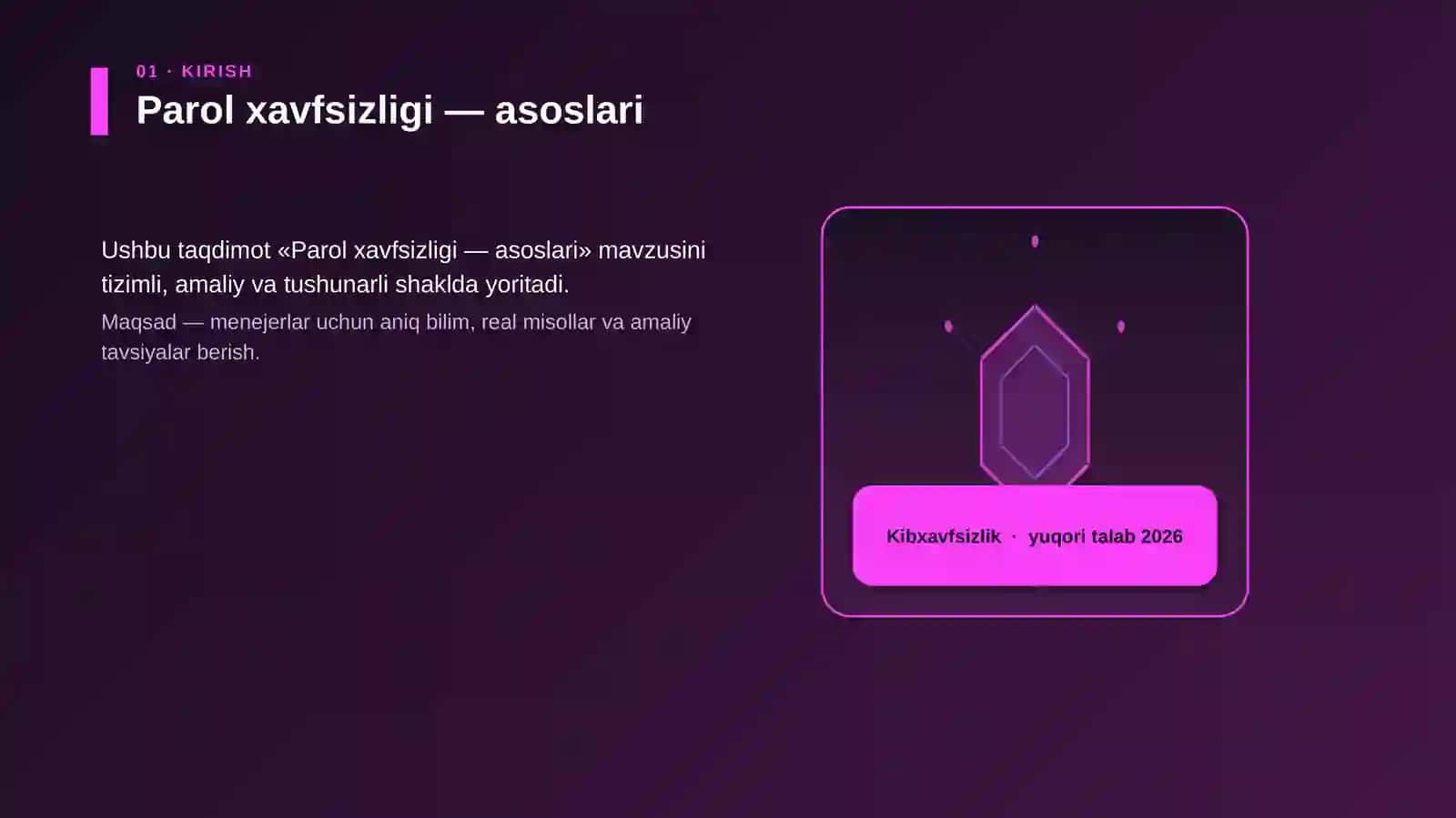 Parol xavfsizligi — asoslari 2