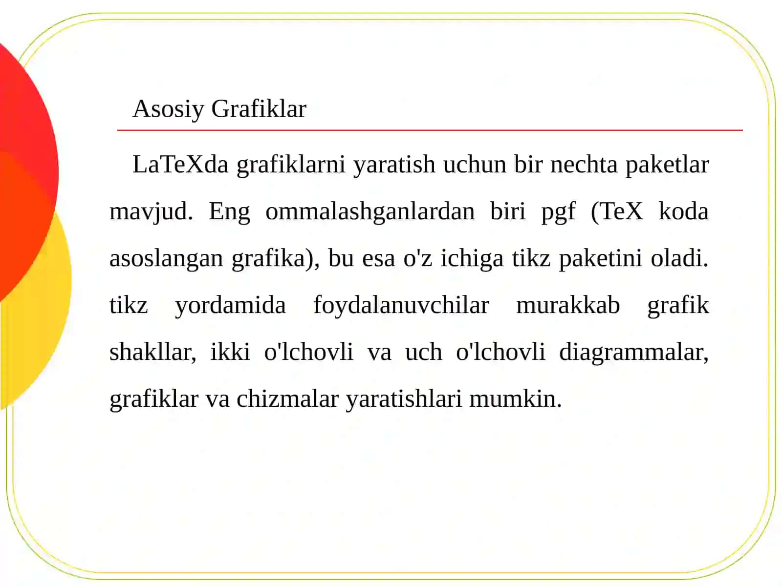 LaTeXdasturi ning grafik imkoniyatlari 3