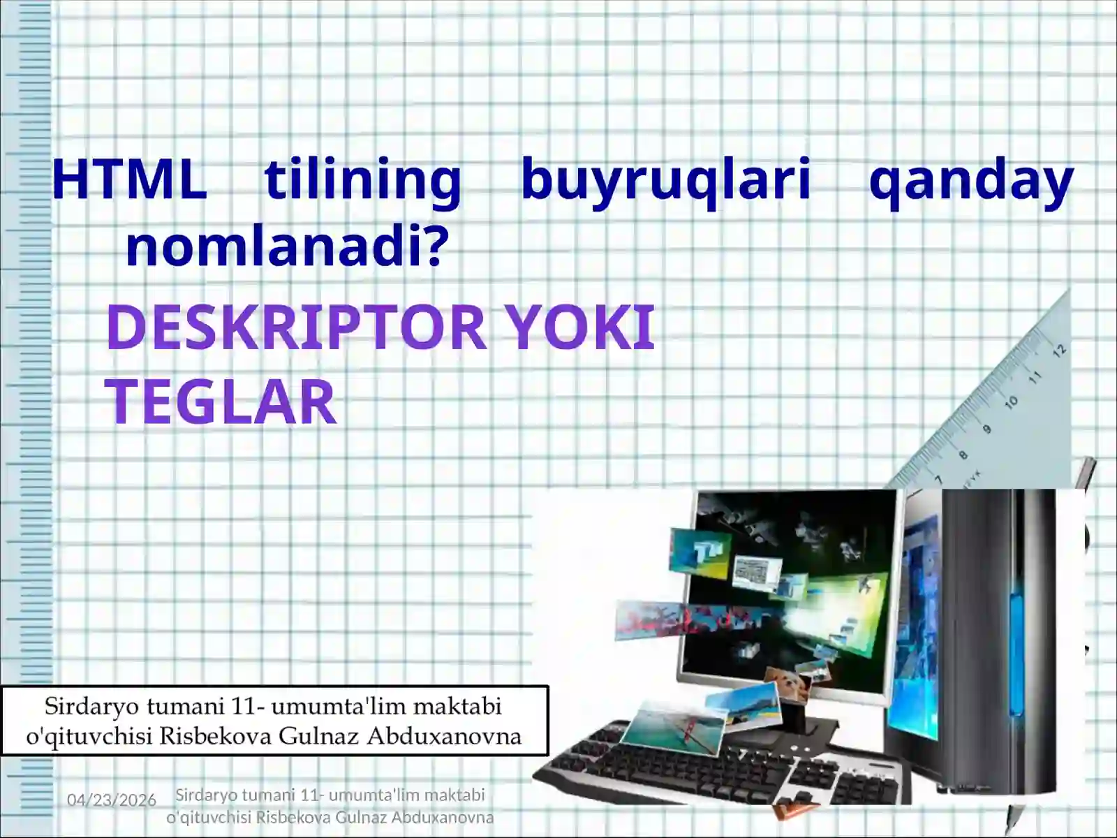 Veb dasturlashda HTML savol-javob 3