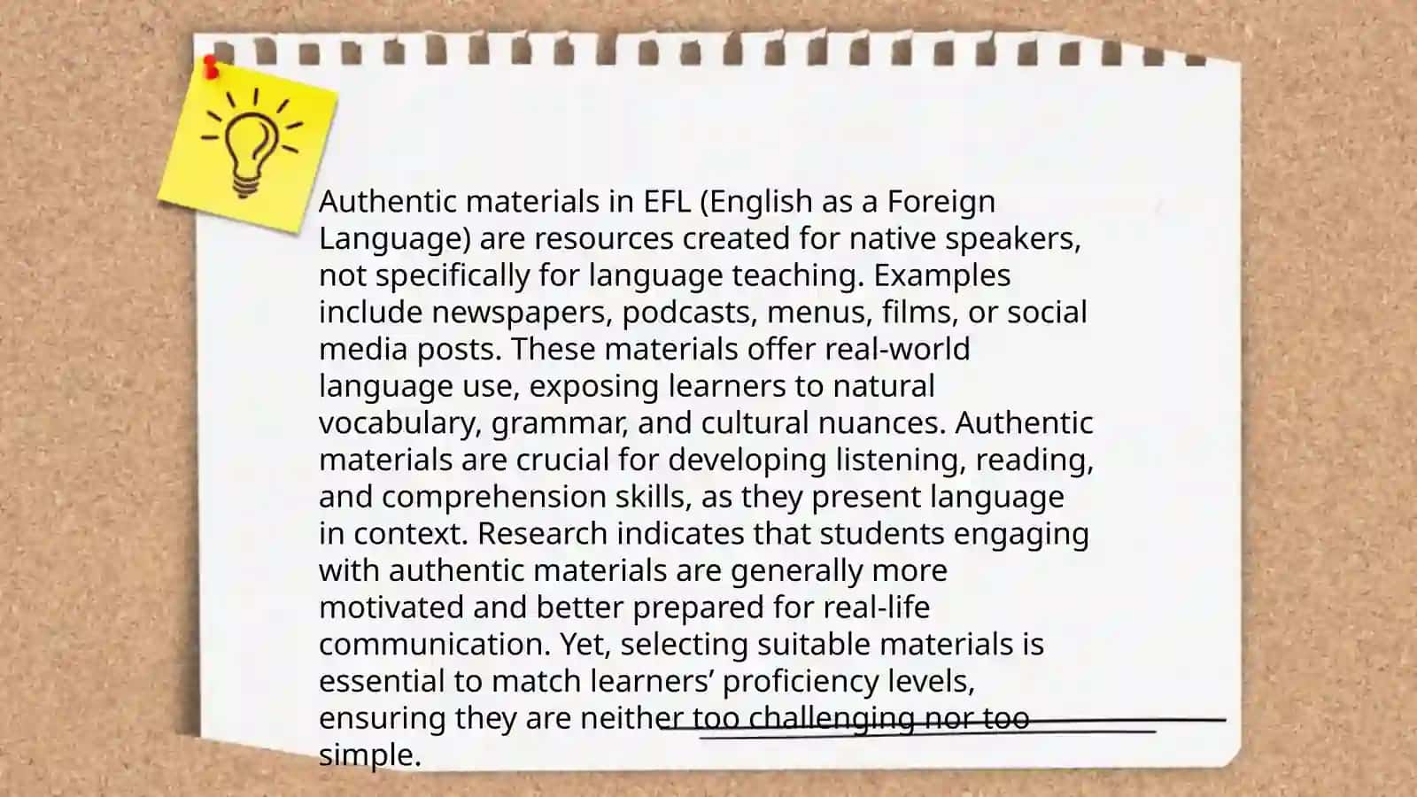 Selecting and applying authentic materials and real world contexts in EFL instruction 3