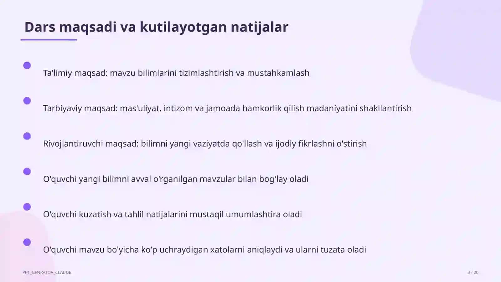 Interfaol metodlar: Venn diagrammasi va Insert 3