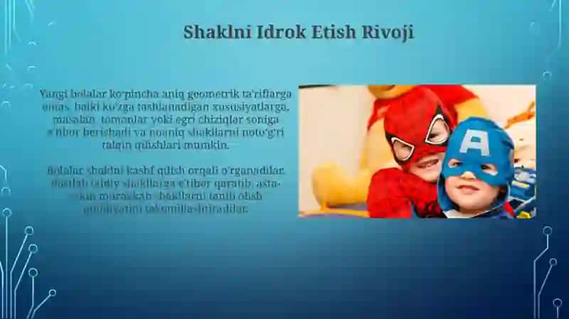 Bolalarning predmetlar shakli va geometrik figuralarni idrok qilishning o'ziga xos xususiyatlari 3