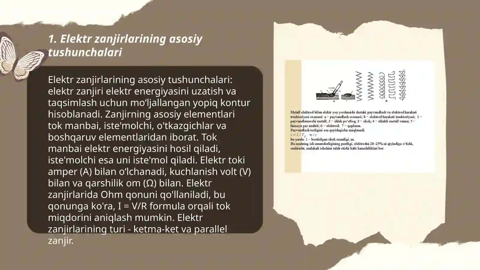 Elektr zanjirlaridagi asosiy shartli belgilar va elektr zanjiri sxemalarining imitatsion modelini tuzish 3