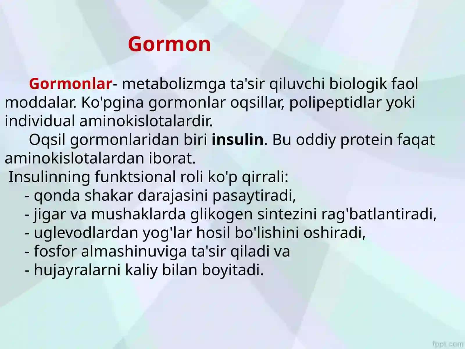 Endokrinbezlar biokimyosi 3