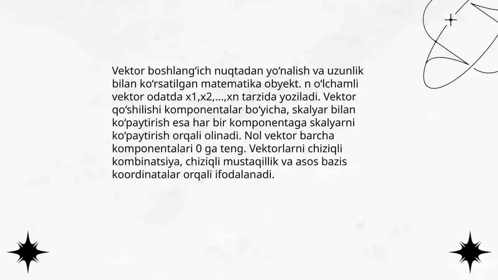 Chiziqli algebra elementlari 3