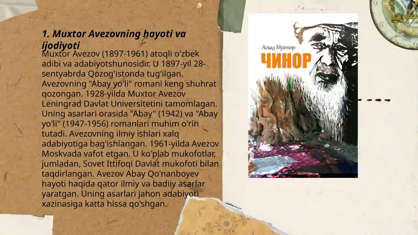 Muxtor Avezovning "Abay" romani 3