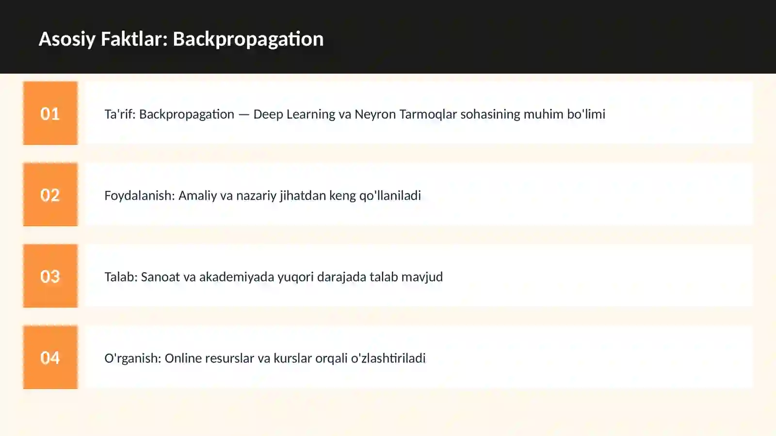 AI | DEEP LEARNING VA NEYRON TARMOQLAR 3