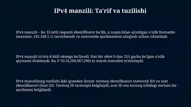 IPv4 manzillash 3