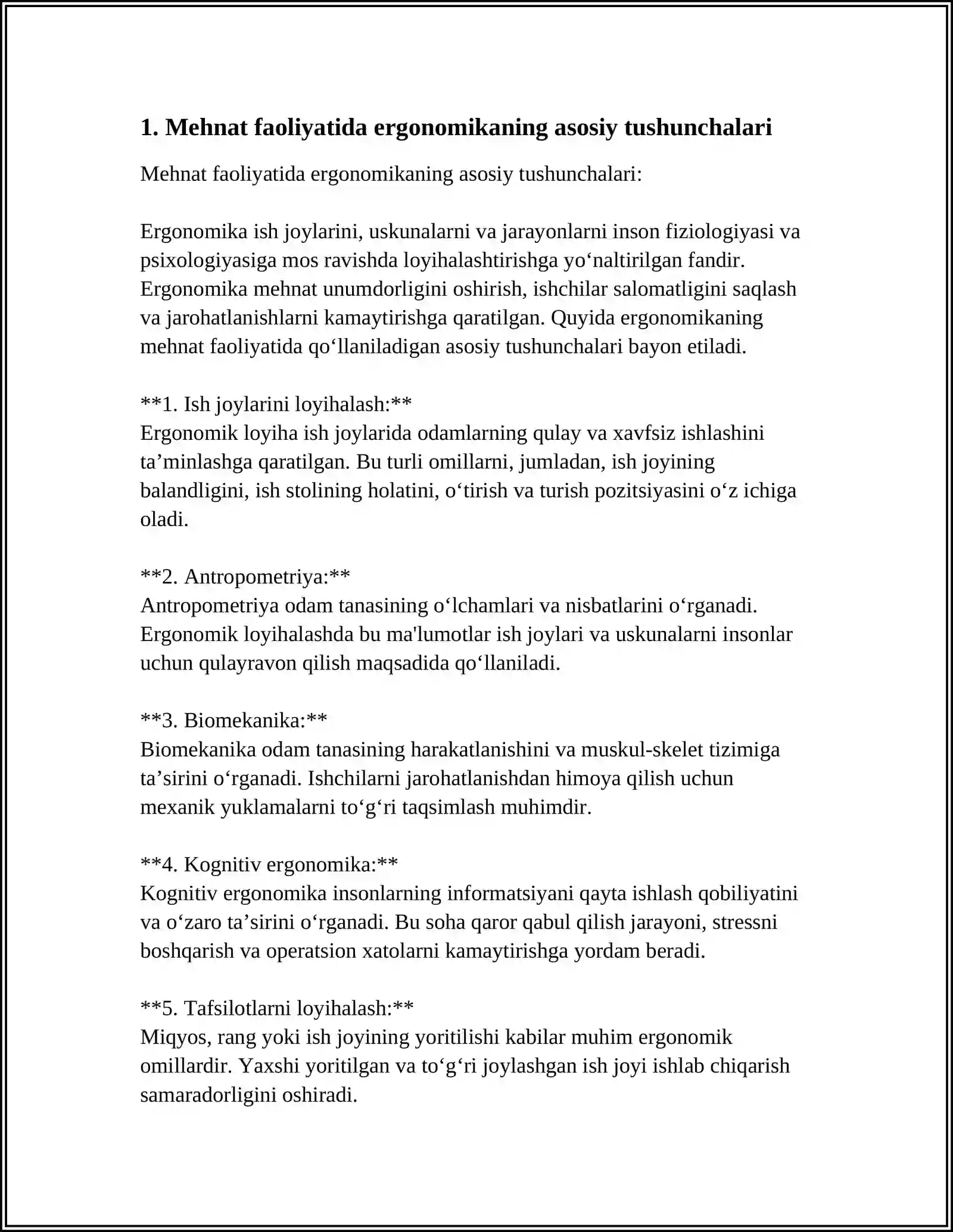 MEHNAT FAOLIYATI JARAYONIDA ERGONOMIKANING O'RNI 3