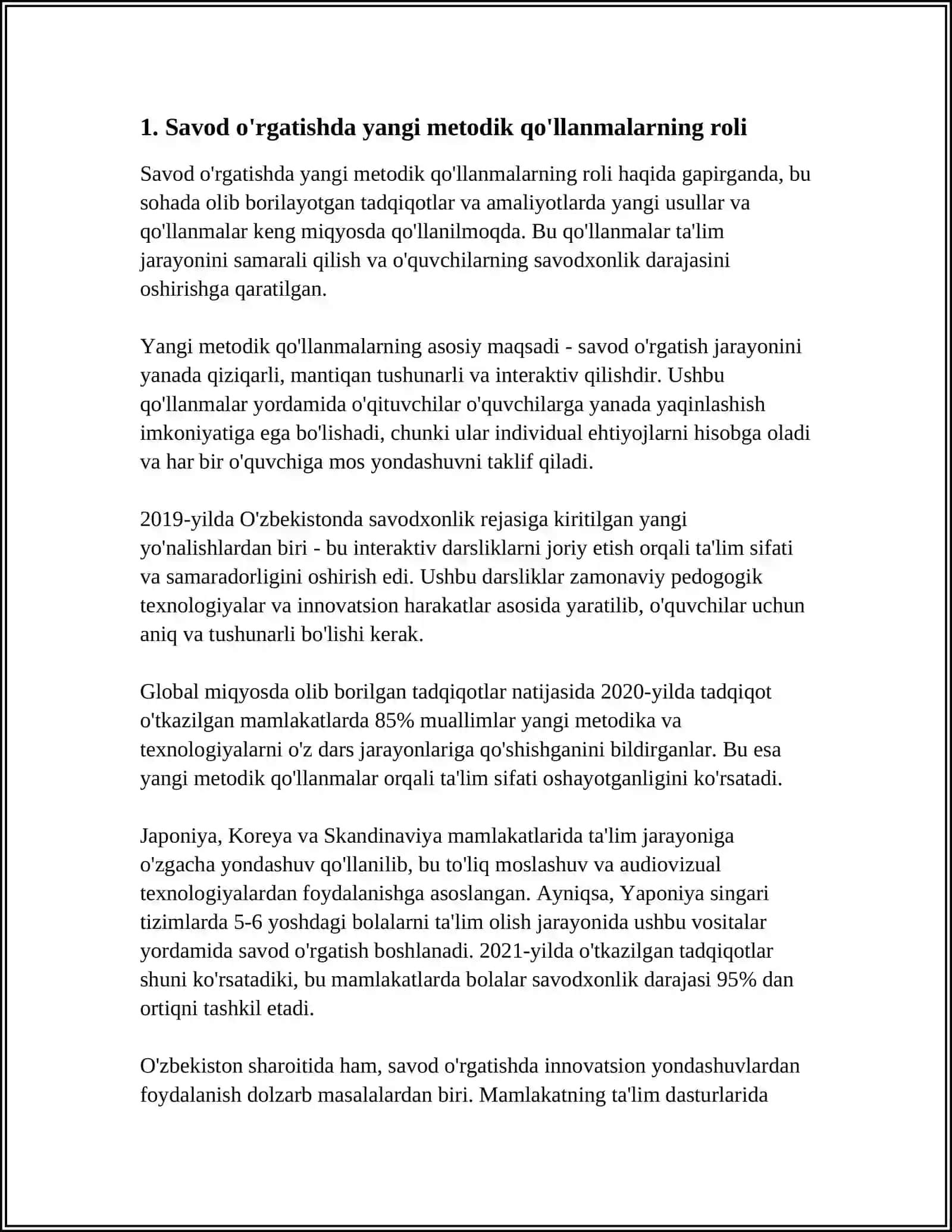 SAVOD OʻRGATISHDAN YARATILGAN METODIK QOʻLLANMALARINING QIYOSIY-TANQIDIY TAHLILI 3