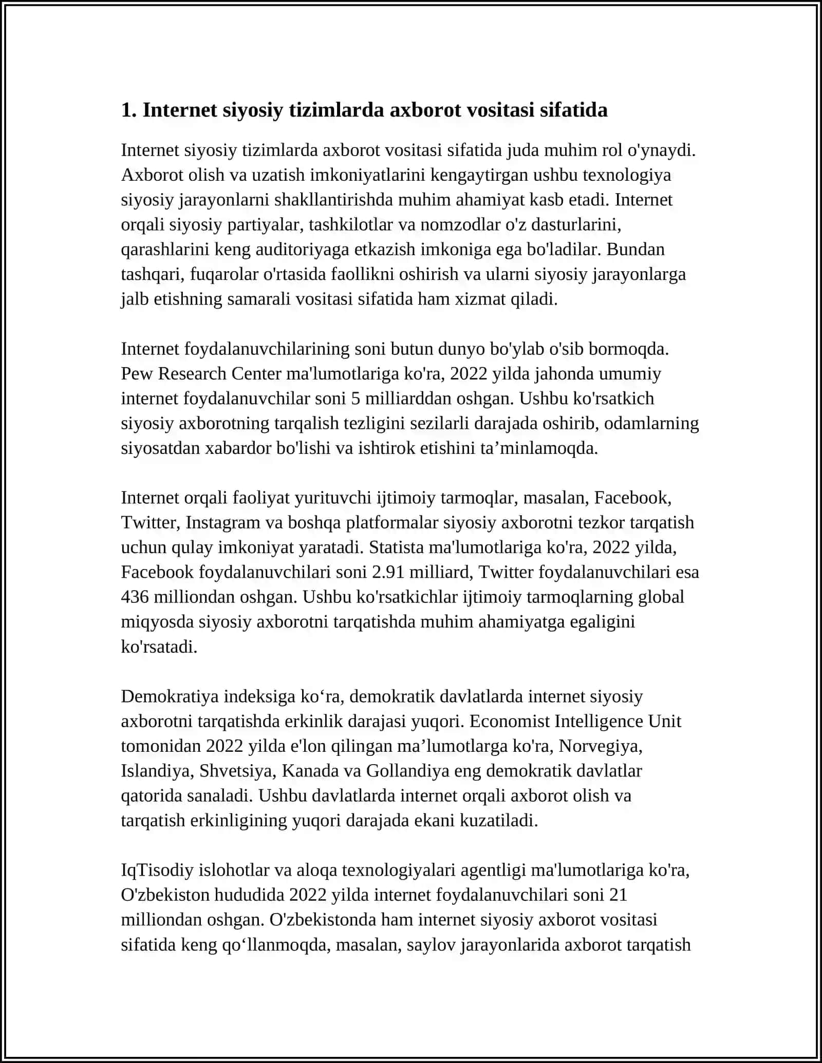INTERNET TEXNOLOGIYALARI SIYOSIY TIZIMNING BIR QISMI SIFATIDA 3