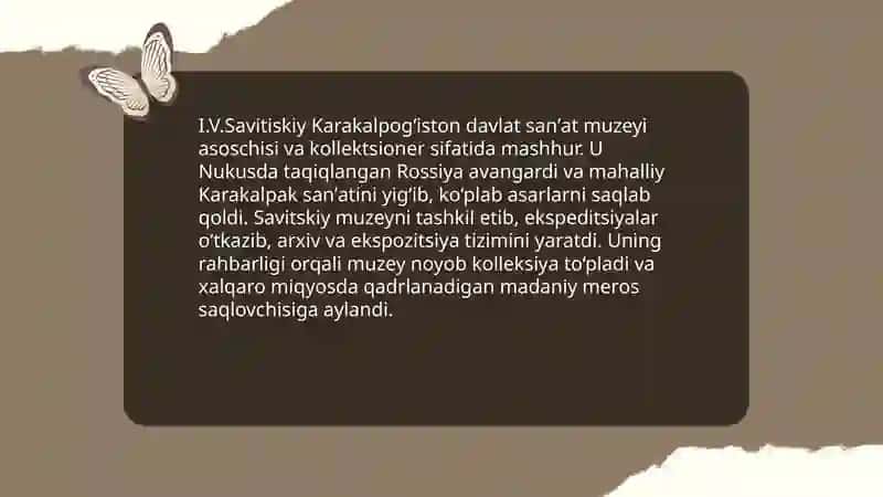 I.V.Savitiskiy nomidagi Qoraqalpogʻiston davlat sanʼat muzeyi 3