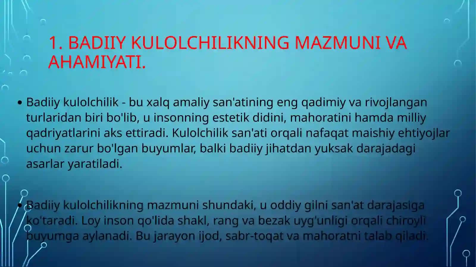 Badiiy Kulolchilik Buyumlarini Islash Chiqarish Texnologiyasi 3