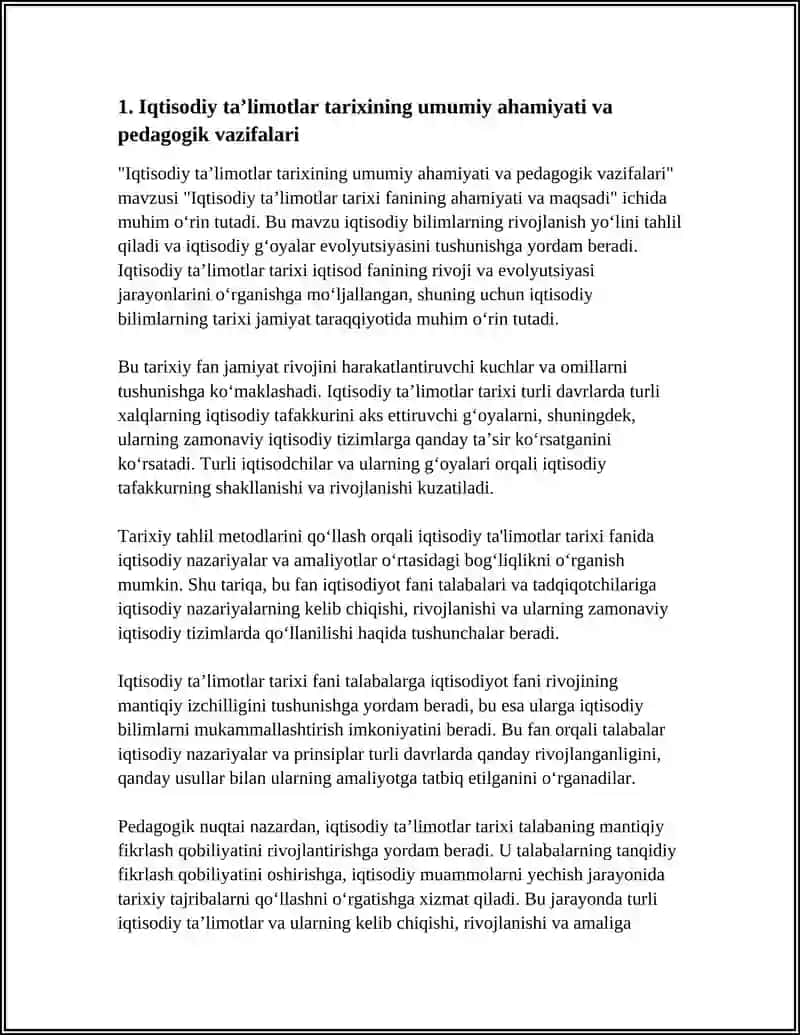 Iqtisodiy taʼlimotlar tarixi fanining ahamiyati va maqsadi 3