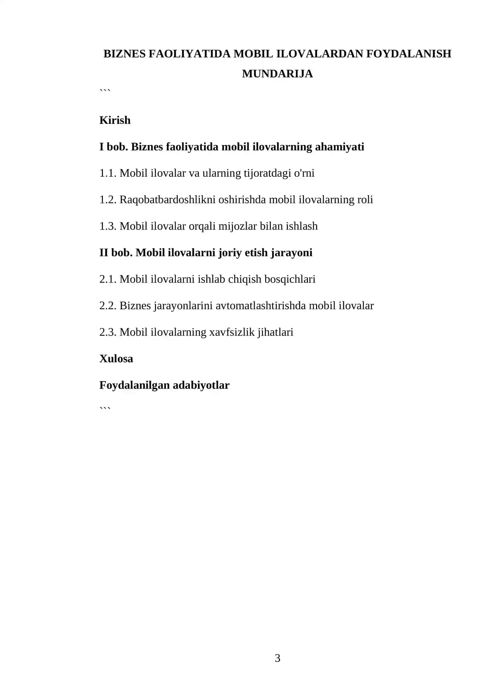 BIZNES FAOLIYATIDA MOBIL ILOVALARDAN FOYDALANISH 3