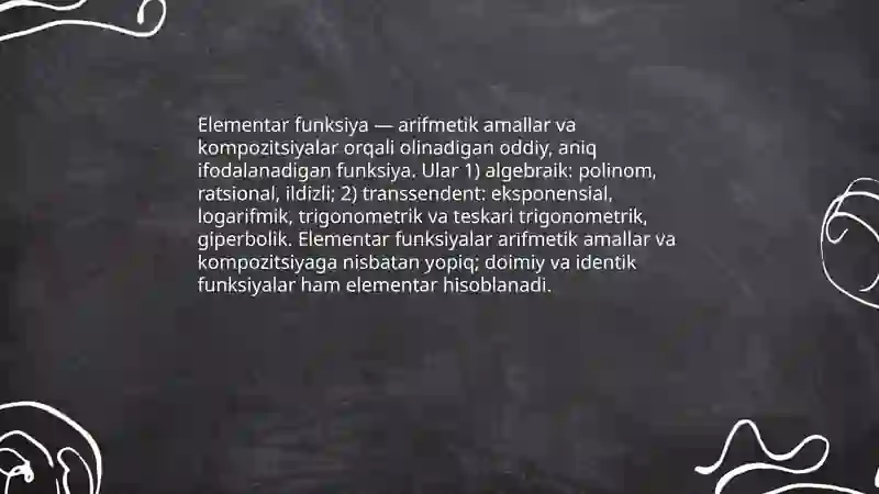 Elementar funksiyalar va ularning xossalari 3
