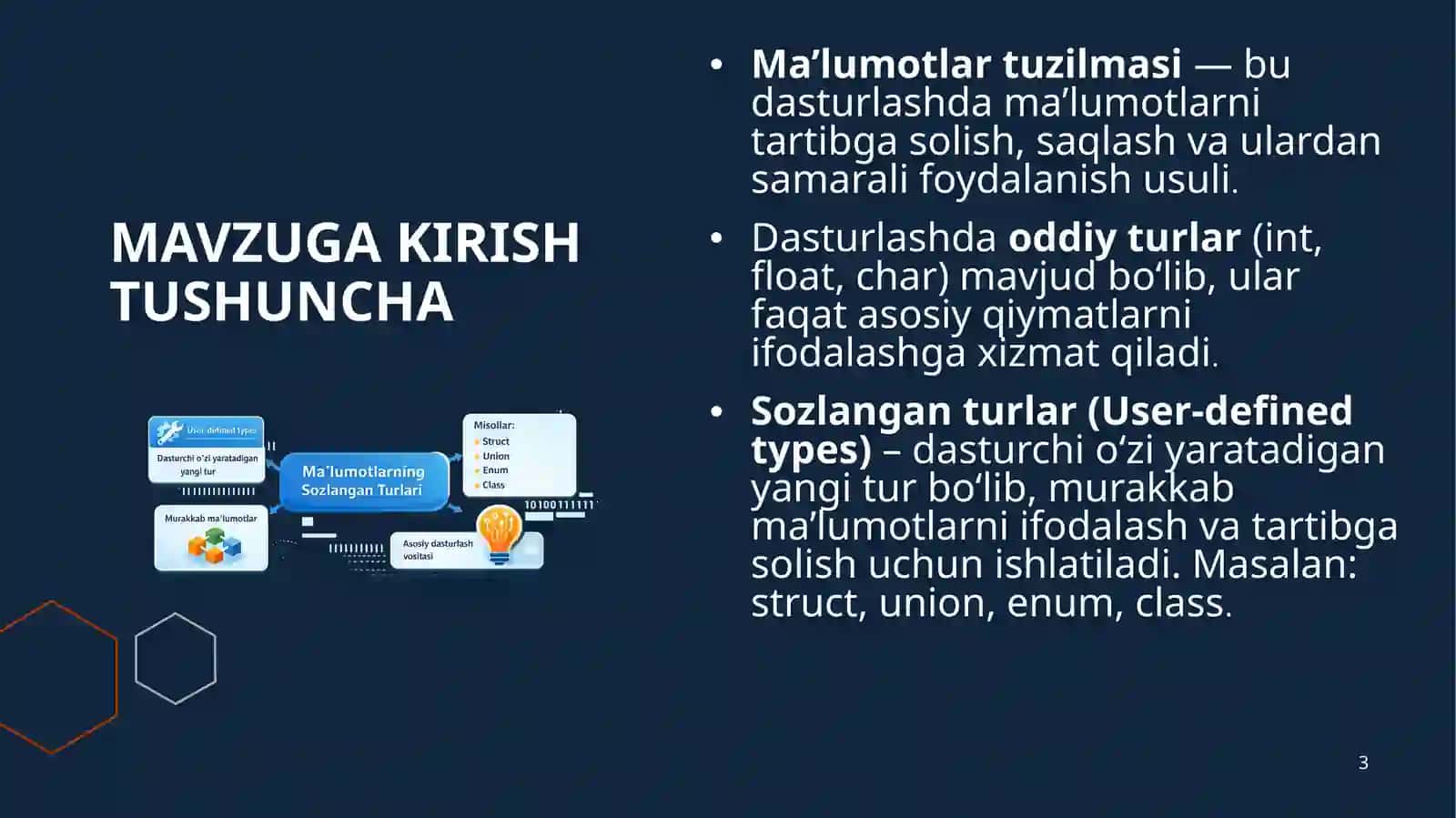 Malumotlar tuzilmasi va algoritmlar 3