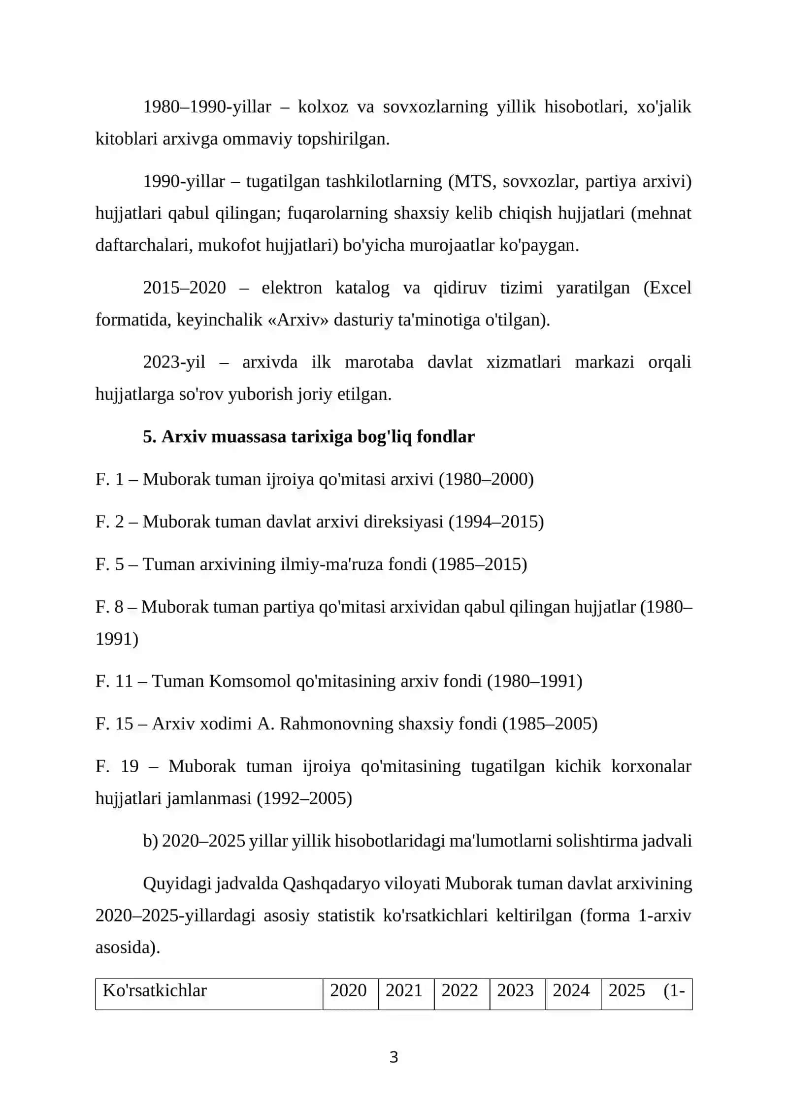 SURXONDARYO VILOYATI SHERABOD TUMANI IQTISODIYOT VA MOLIYA BO‘LIMI.BITIRUV YAKUNIY AMALIYOT HISOBOTI 3