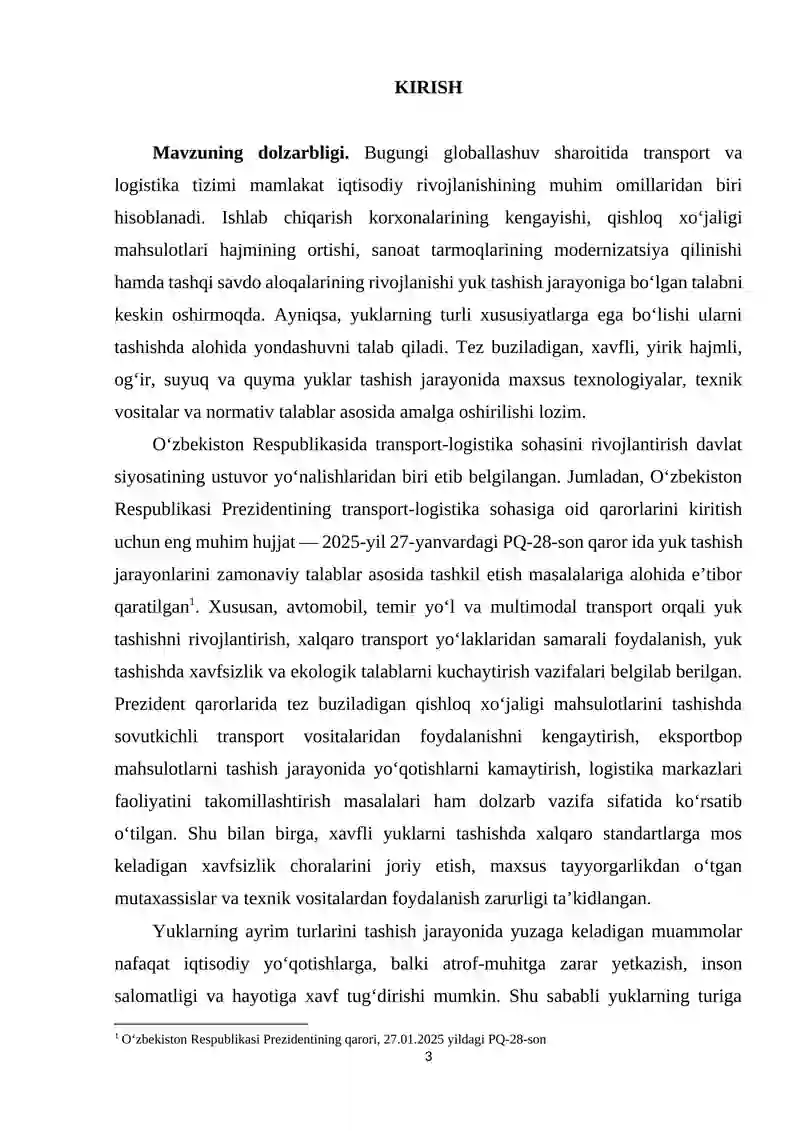 Yuklarning ayrim turlarini tashish xususiyatlari 3