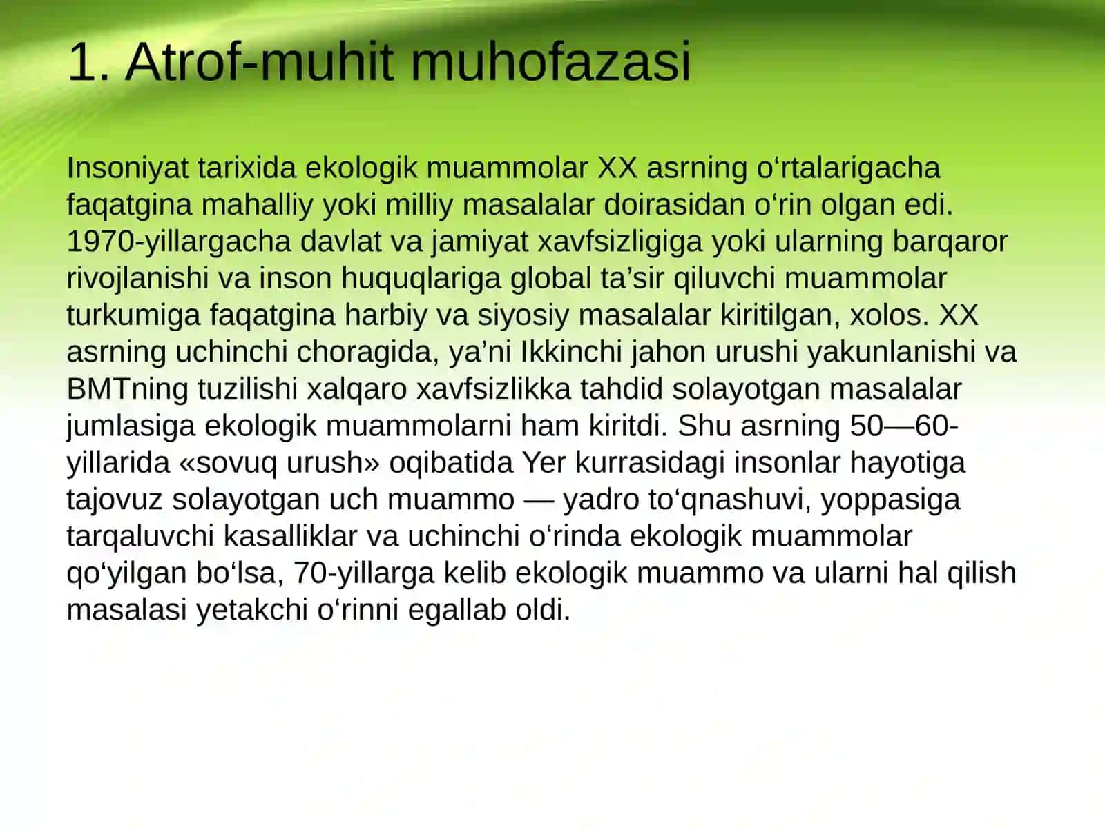 Ekologik iqtisodiyot va atrof-muhit 3