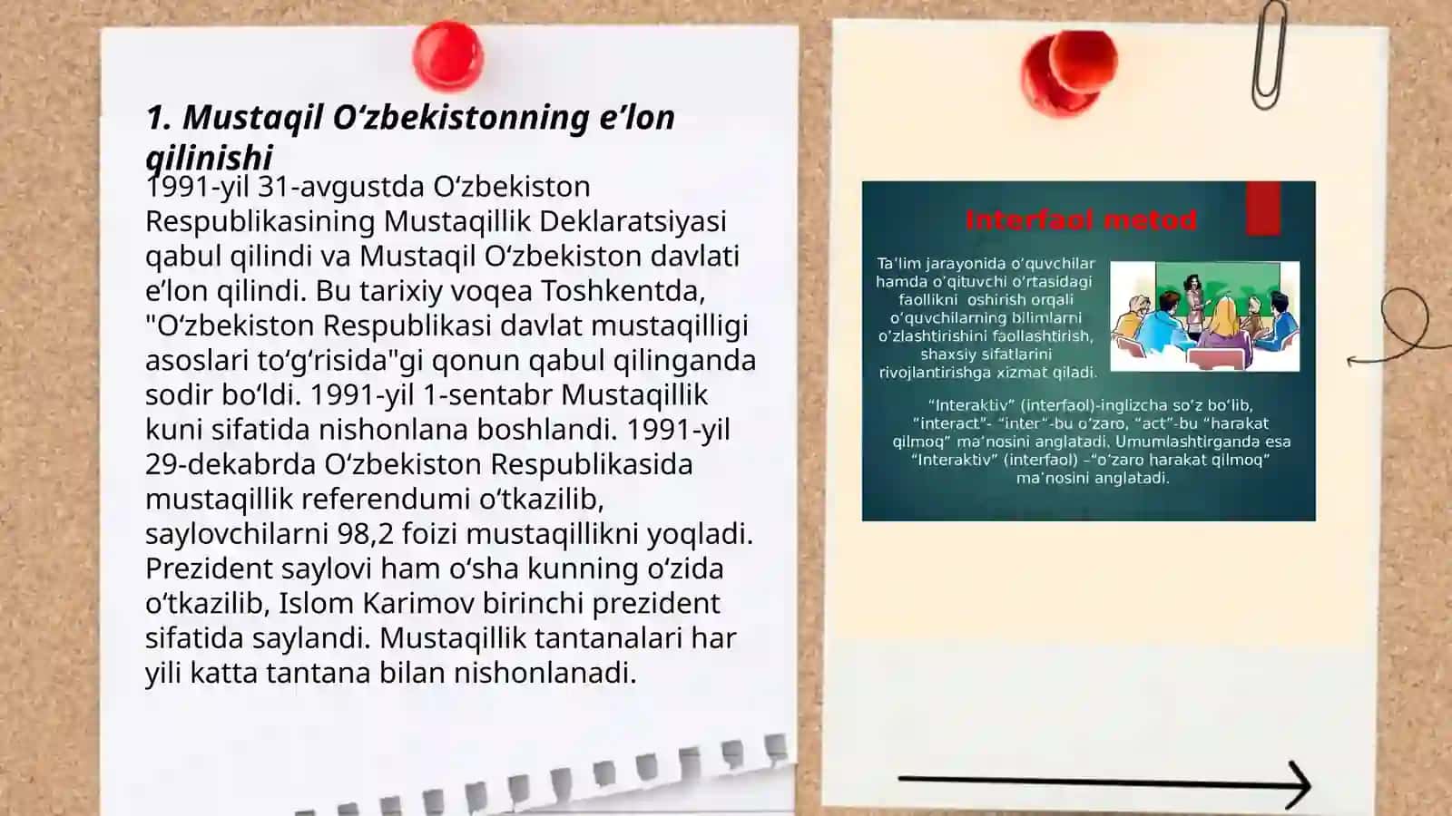Mustaqil Òzbekiston Respublikasining tashkil topishi va uning ahamiyati.Òzbekistonning òziga xos istiqlol va taraqqiyot yòli 3