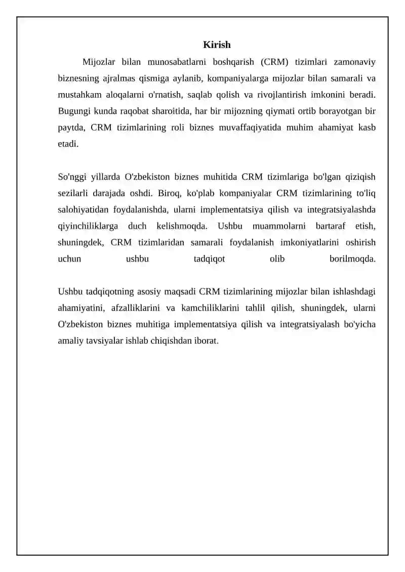 CRM: Ta'rif, Turlari va Funksionallik 3