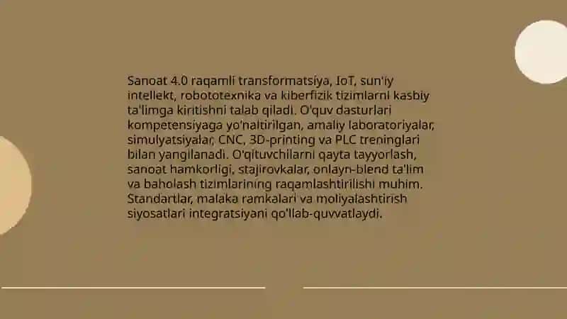 Innovatsion texnologiyalar taʼlim sifatini oshirish manbai sifatida 3