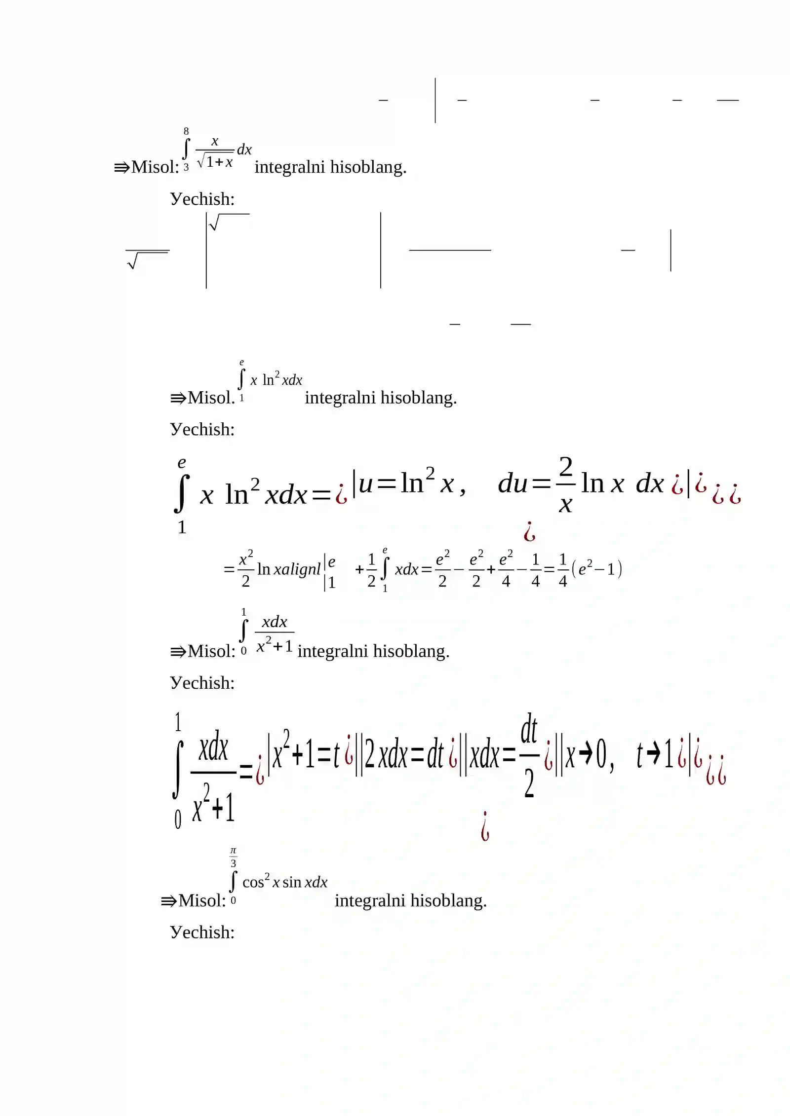 Aniq integral 3