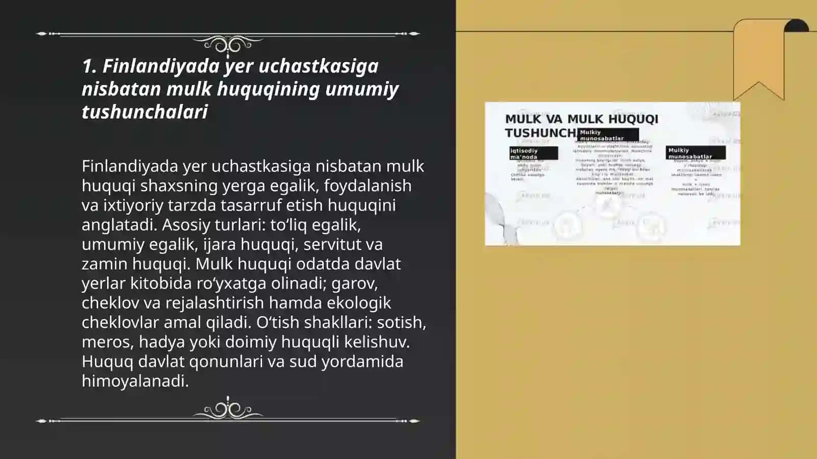 Finlandiyada yer uchastkasiga nisbatan mulk huquqi 3
